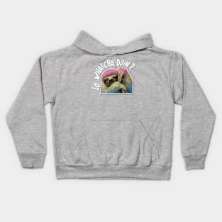 So Whatcha Doin'? Cute Rainbow Sloth Design Kids Hoodie